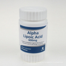 Cápsulas de ácido alfa lipoico antioxidante 600 mg